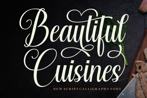 Beautiful Cuisines: A Dazzling Script Font for Handmade Creators