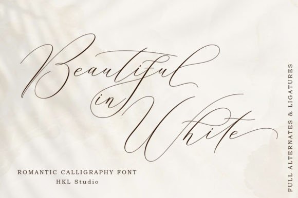 Beautiful in White: A Modern Script Font for Elegant Digital Branding