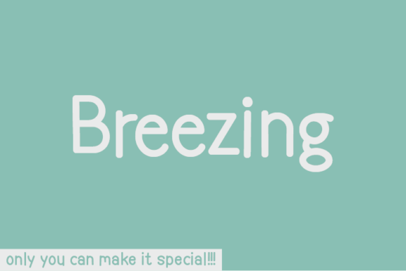 Breezing Handwritten Font for Crafters & Small Shop Owners