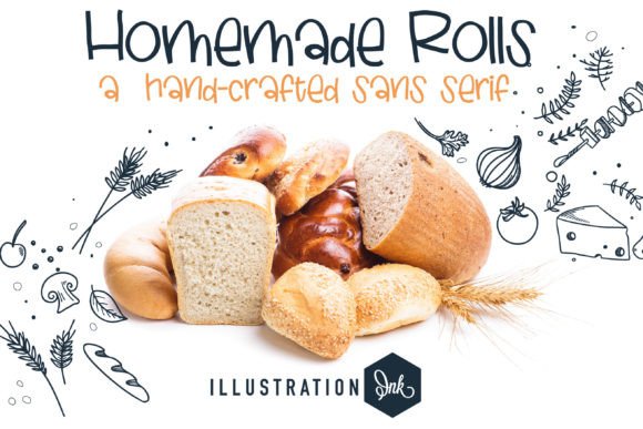Homemade Rolls: A Friendly Handwritten Font for Crafty Branding